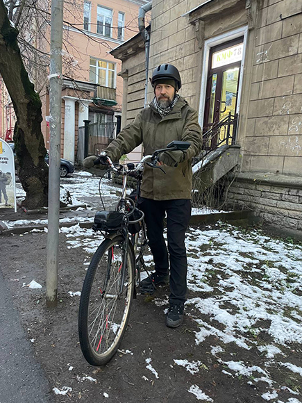 велосипед зимой