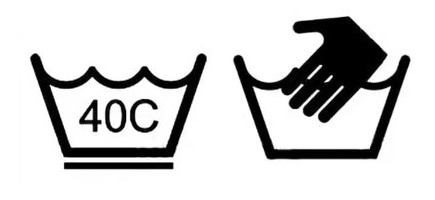 значки на этикетках одежды из рип-стоп как стирать