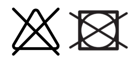 Обозначение ухода за тканью рип-стоп на ярлыке