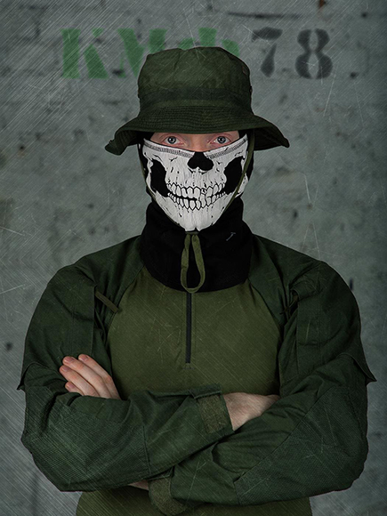 Балаклава из хлопка с лайкрой