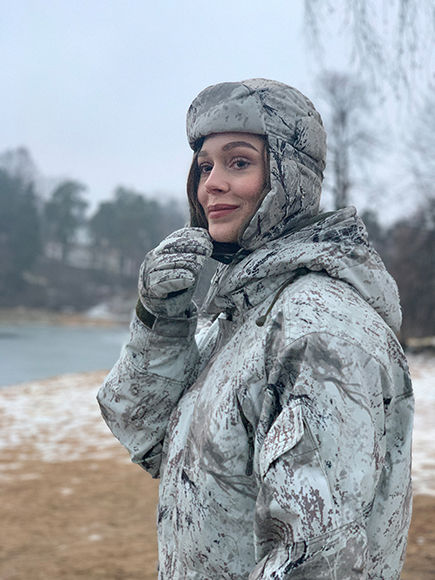 Женский камуфляжный мембранный костюм